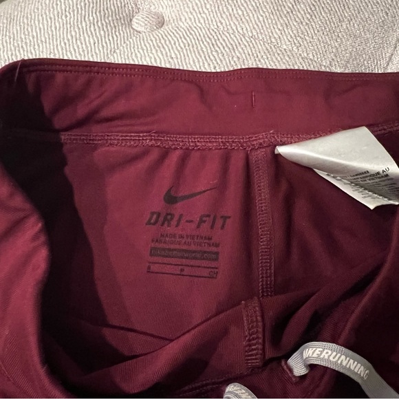 Nike maroon spandex shorts with drawstring - Picture 12 of 13